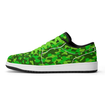 lime-green-camouflage-low-top-leder-sneaker-fur-herren-sneaker-jlr-design-9 - JLR Design