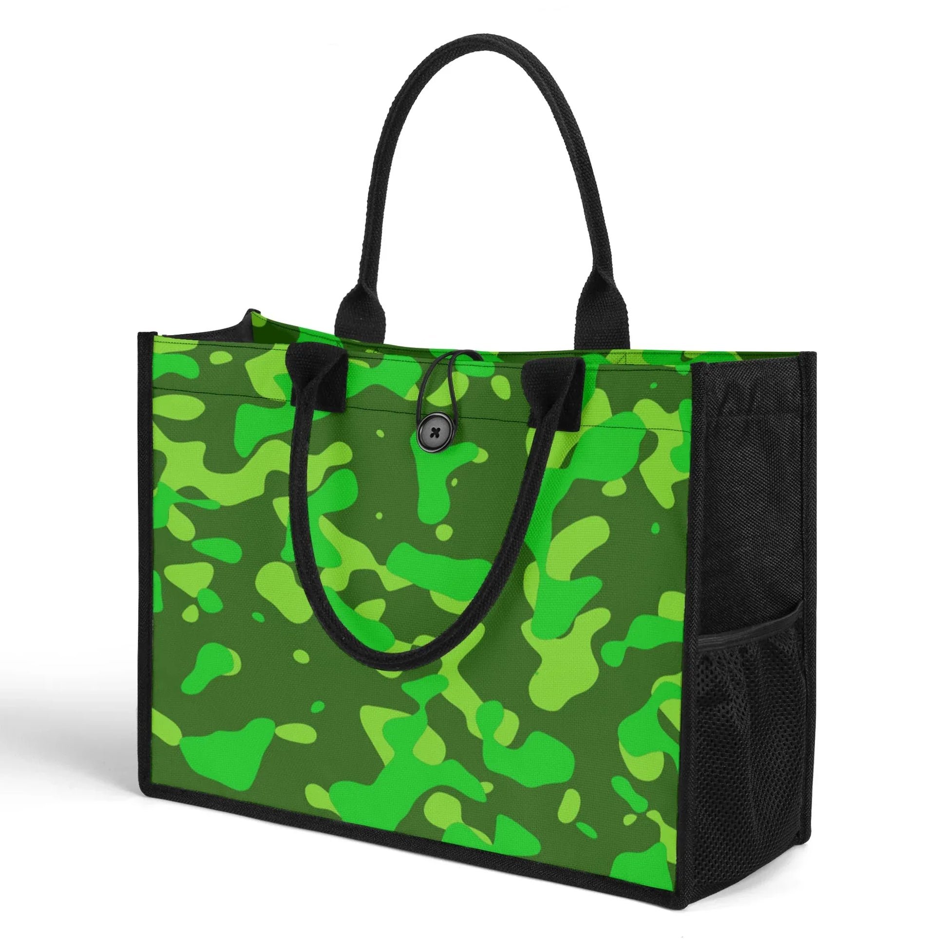 lime-green-camouflage-premium-canvas-shopper-tasche-einkaufstasche-jlr-design-3 - JLR Design
