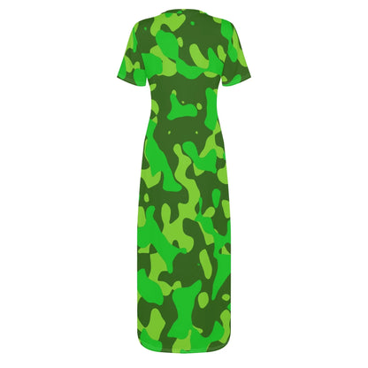 lime-green-camouflage-short-sleeve-long-dress-long-dress-jlr-design-4 - JLR Design