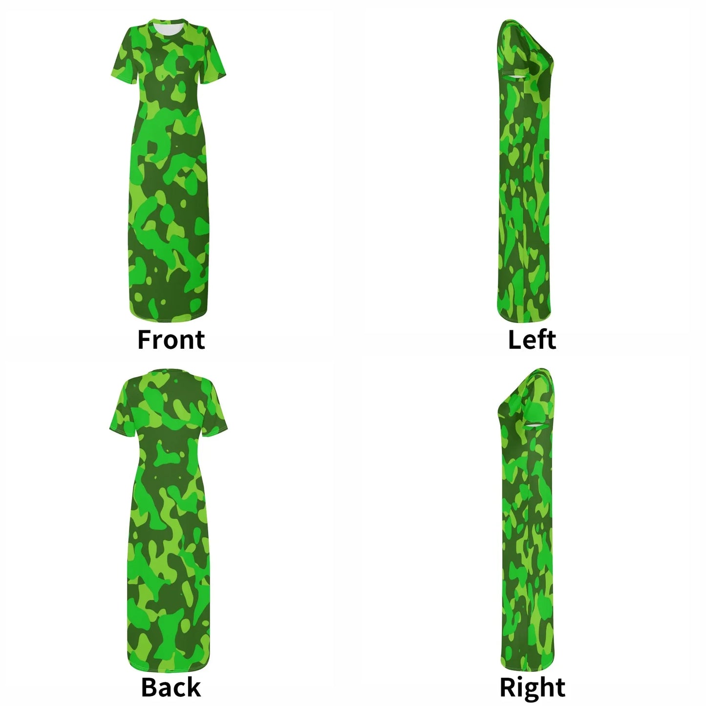 lime-green-camouflage-short-sleeve-long-dress-long-dress-jlr-design-7 - JLR Design