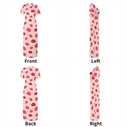 lips-short-sleeve-long-dress-long-dress-jlr-design-7 - JLR Design