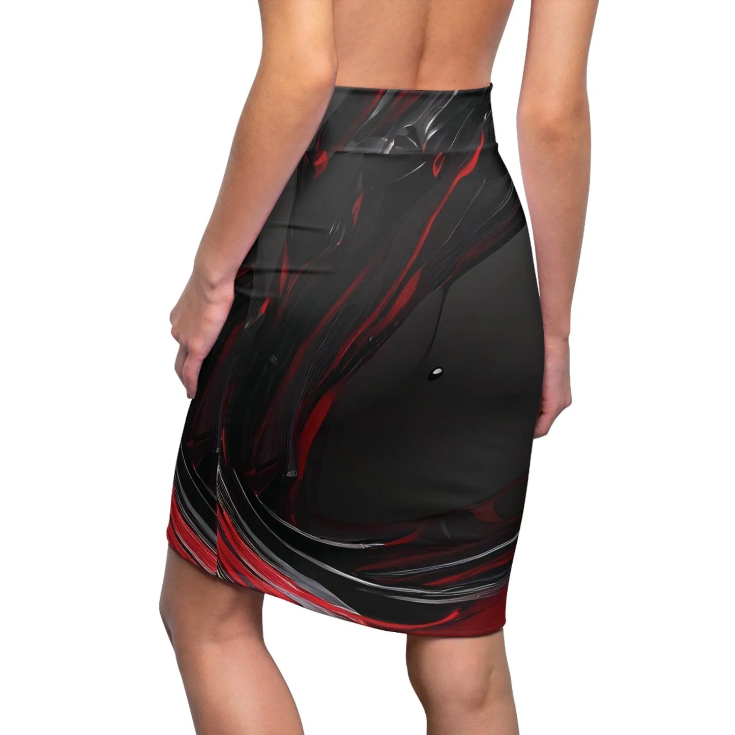 liquid-red-bleistiftrock-fur-damen-eleganter-mid-waist-rock-mit-stretch-komfort-bleistiftrock-jlr-design-6 - JLR Design