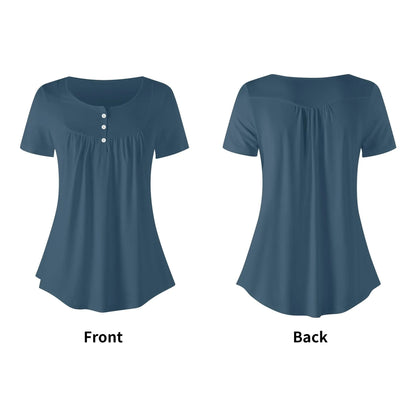 lockere-bluse-mit-u-ausschnitt-und-kurzen-armeln-fur-damen-arapawa-bluse-jlr-design-5 - JLR Design