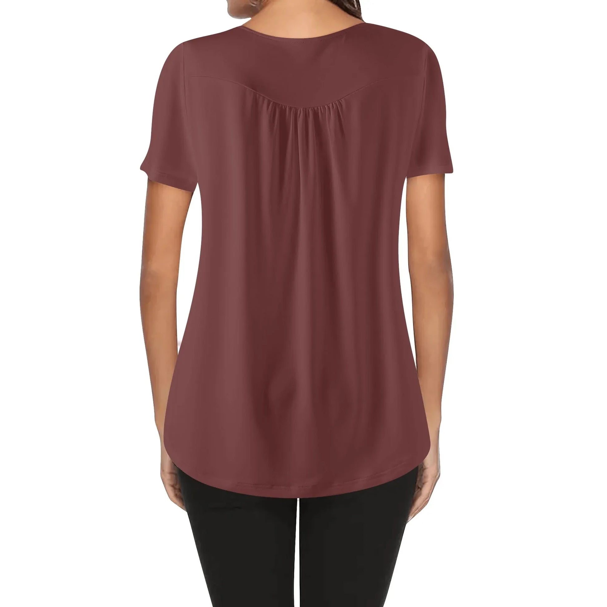 lockere-bluse-mit-u-ausschnitt-und-kurzen-armeln-fur-damen-auburn-bluse-jlr-design-2 - JLR Design