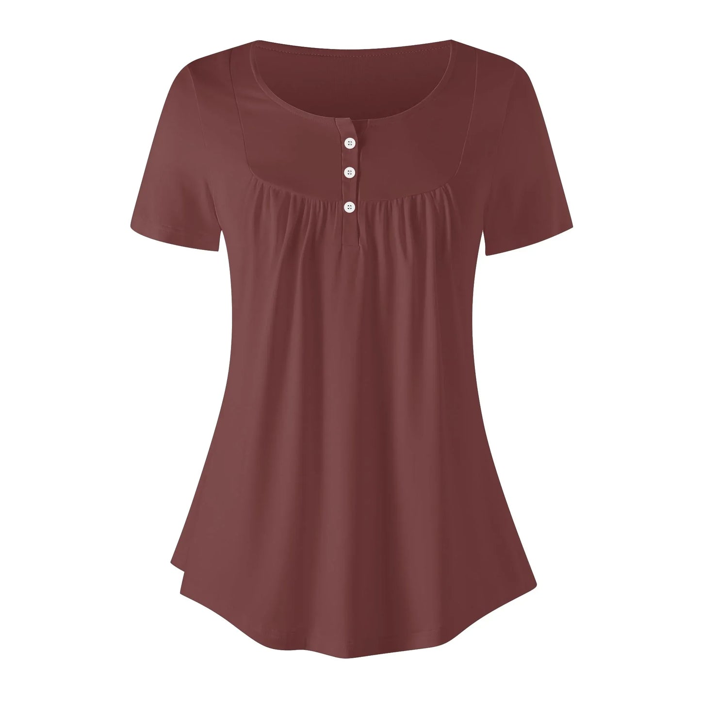 lockere-bluse-mit-u-ausschnitt-und-kurzen-armeln-fur-damen-auburn-bluse-jlr-design-3 - JLR Design