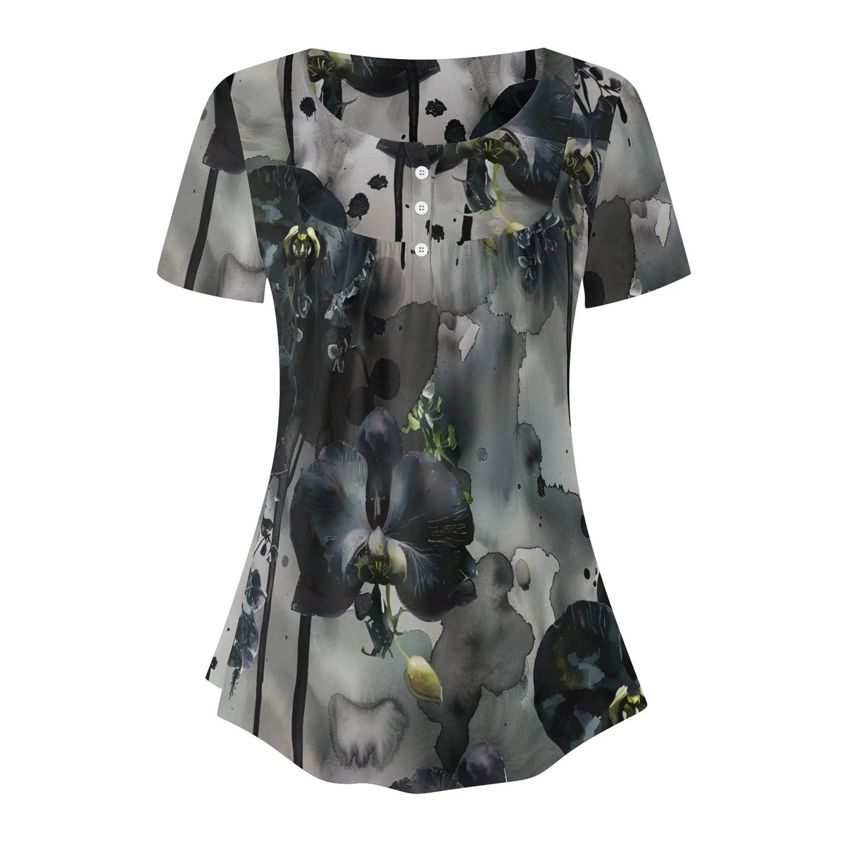 lockere-bluse-mit-u-ausschnitt-und-kurzen-armeln-fur-damen-black-orchid-bluse-jlr-design-jlr-design-de-3 - JLR Design