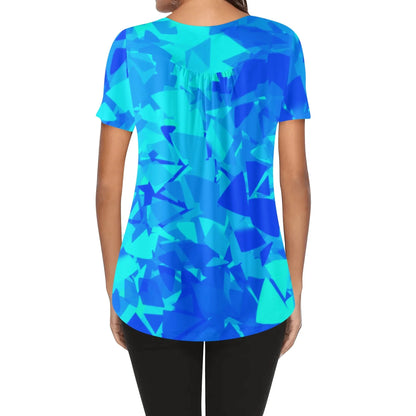 lockere-bluse-mit-u-ausschnitt-und-kurzen-armeln-fur-damen-blue-crystal-bluse-jlr-design-2 - JLR Design