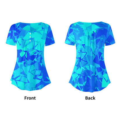 lockere-bluse-mit-u-ausschnitt-und-kurzen-armeln-fur-damen-blue-crystal-bluse-jlr-design-5 - JLR Design