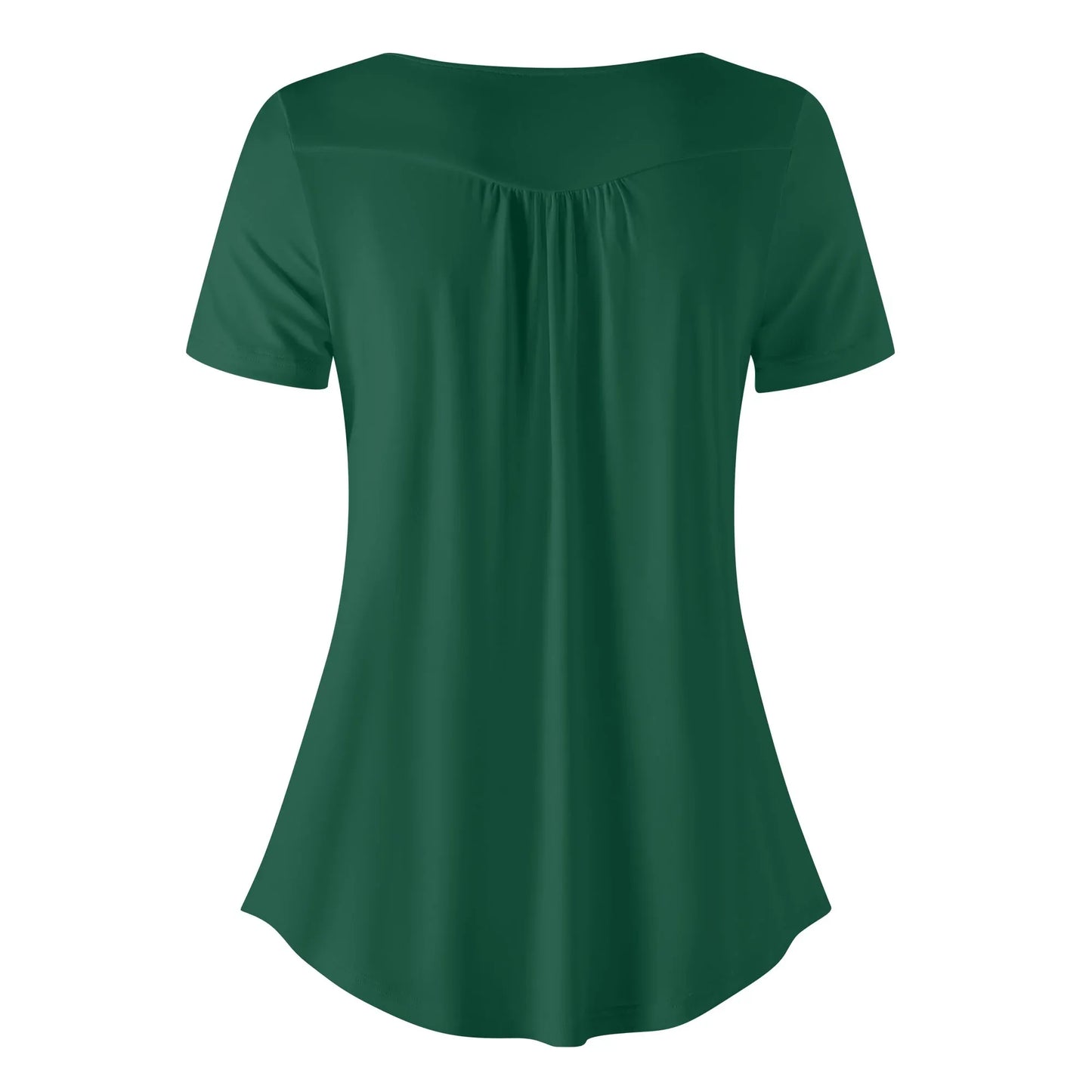 lockere-bluse-mit-u-ausschnitt-und-kurzen-armeln-fur-damen-british-racing-green-bluse-jlr-design-4 - JLR Design