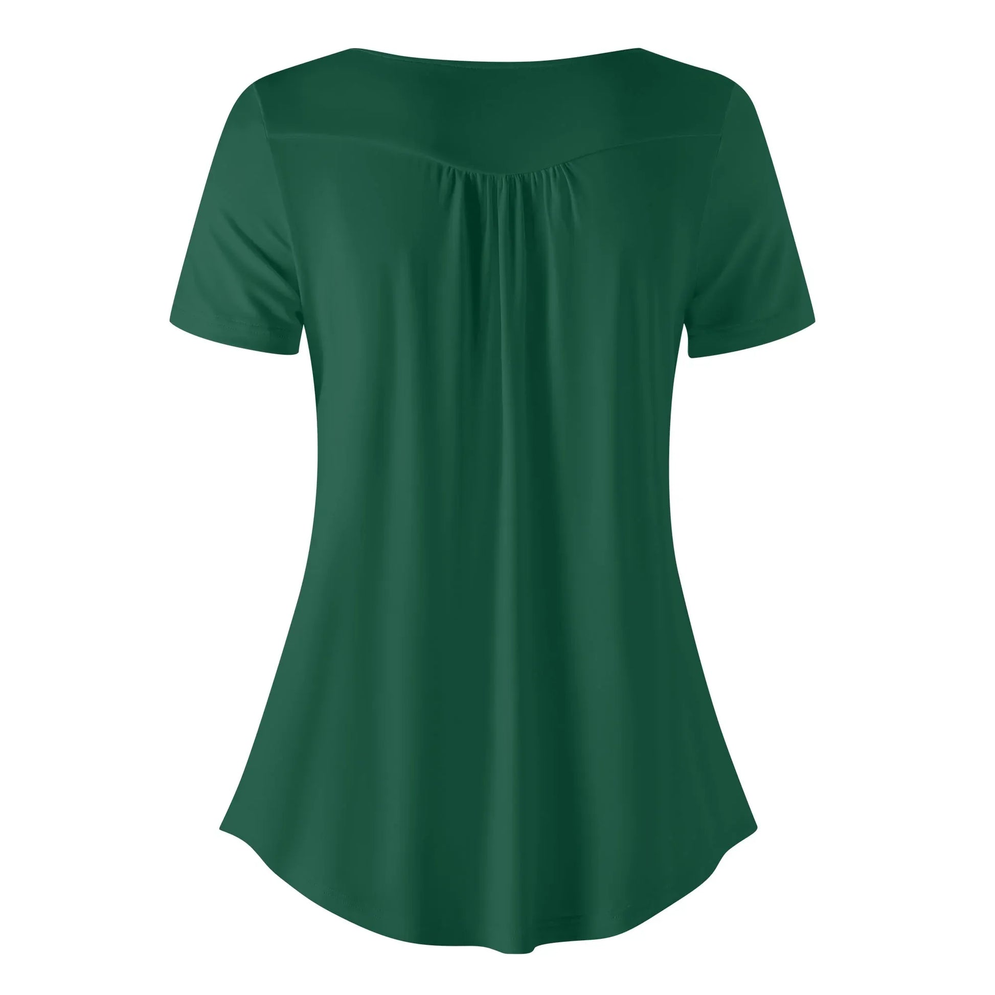 lockere-bluse-mit-u-ausschnitt-und-kurzen-armeln-fur-damen-british-racing-green-bluse-jlr-design-4 - JLR Design