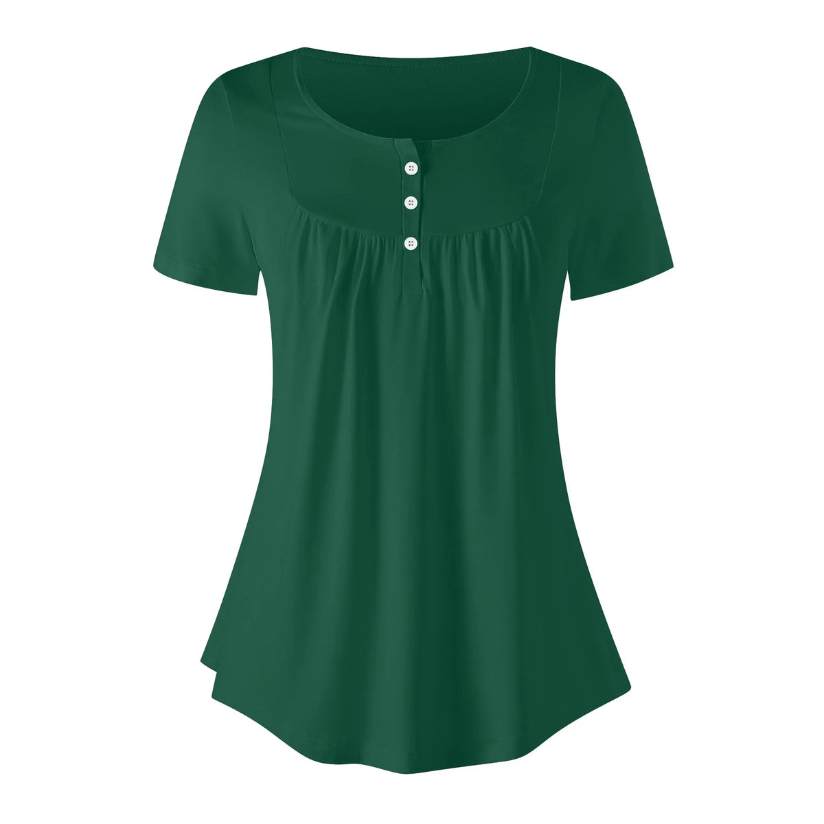 lockere-bluse-mit-u-ausschnitt-und-kurzen-armeln-fur-damen-british-racing-green-bluse-jlr-design-jlr-design-de-3 - JLR Design