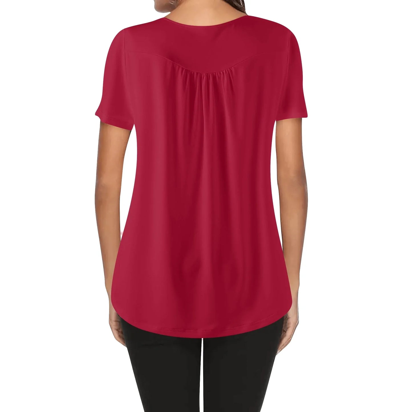 lockere-bluse-mit-u-ausschnitt-und-kurzen-armeln-fur-damen-carmine-bluse-jlr-design-2 - JLR Design