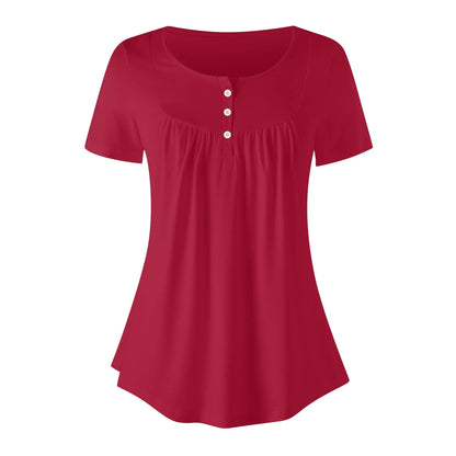 lockere-bluse-mit-u-ausschnitt-und-kurzen-armeln-fur-damen-carmine-bluse-jlr-design-3 - JLR Design