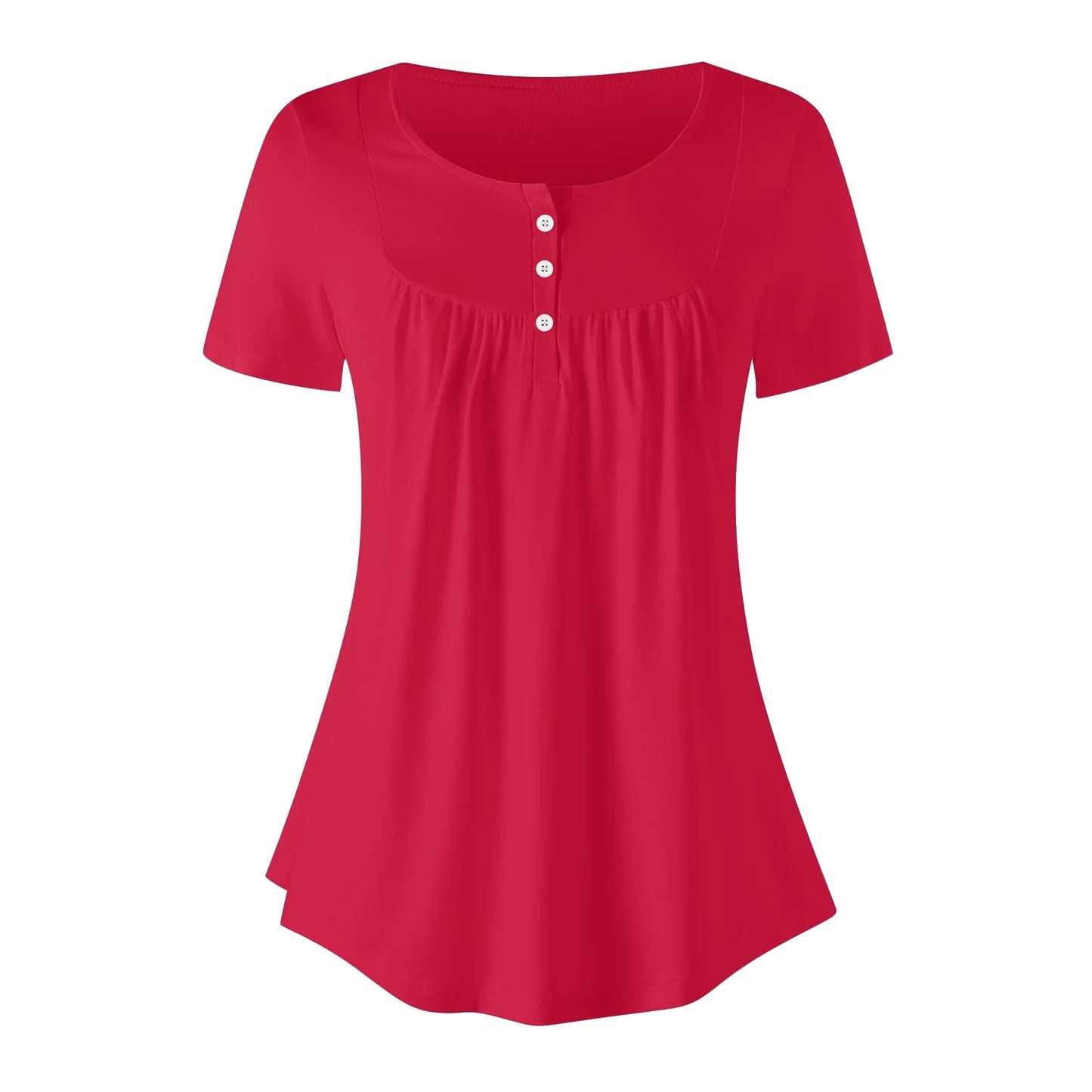 lockere-bluse-mit-u-ausschnitt-und-kurzen-armeln-fur-damen-crimson-bluse-jlr-design-3 - JLR Design