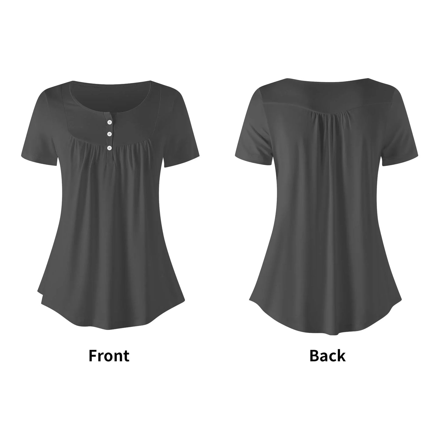 lockere-bluse-mit-u-ausschnitt-und-kurzen-armeln-fur-damen-eklipse-bluse-jlr-design-5 - JLR Design