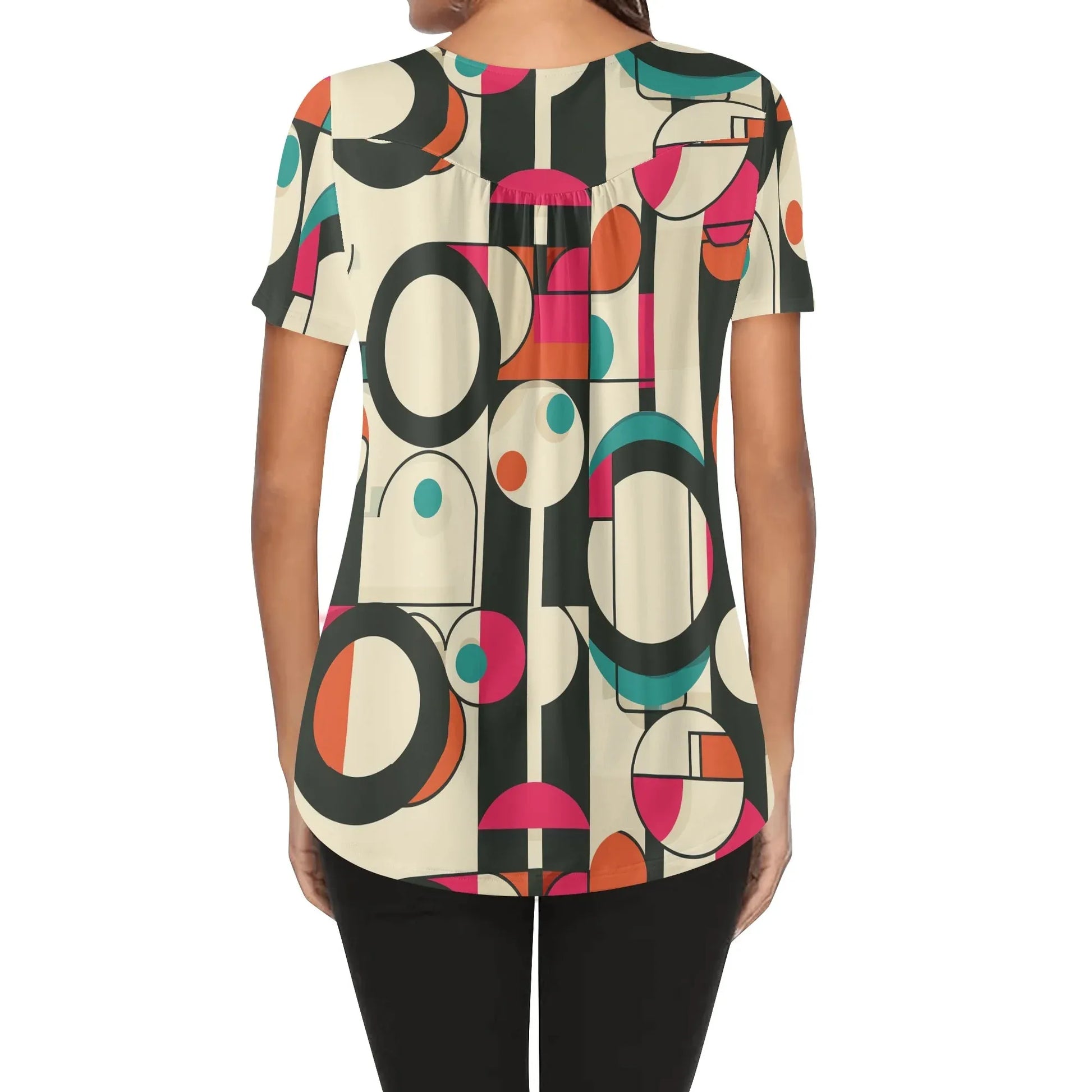 lockere-bluse-mit-u-ausschnitt-und-kurzen-armeln-fur-damen-geometry-v1-bluse-jlr-design-2 - JLR Design