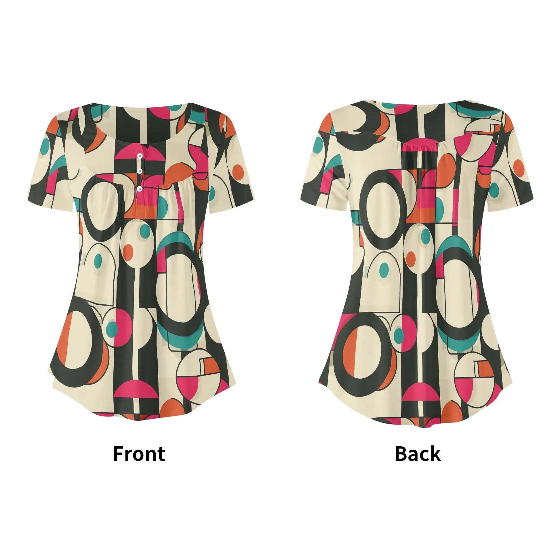 lockere-bluse-mit-u-ausschnitt-und-kurzen-armeln-fur-damen-geometry-v1-bluse-jlr-design-5 - JLR Design