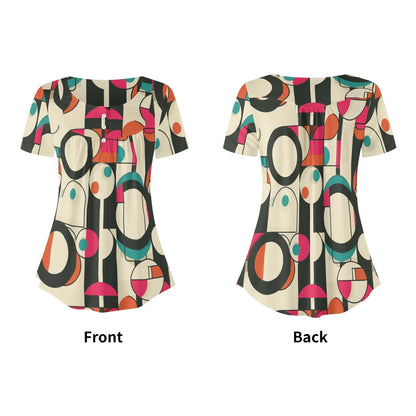 lockere-bluse-mit-u-ausschnitt-und-kurzen-armeln-fur-damen-geometry-v1-bluse-jlr-design-5 - JLR Design