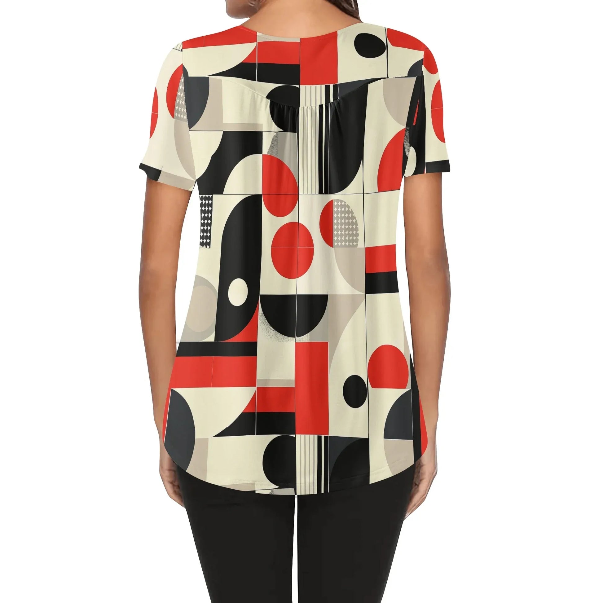 lockere-bluse-mit-u-ausschnitt-und-kurzen-armeln-fur-damen-geometry-v4-bluse-jlr-design-2 - JLR Design