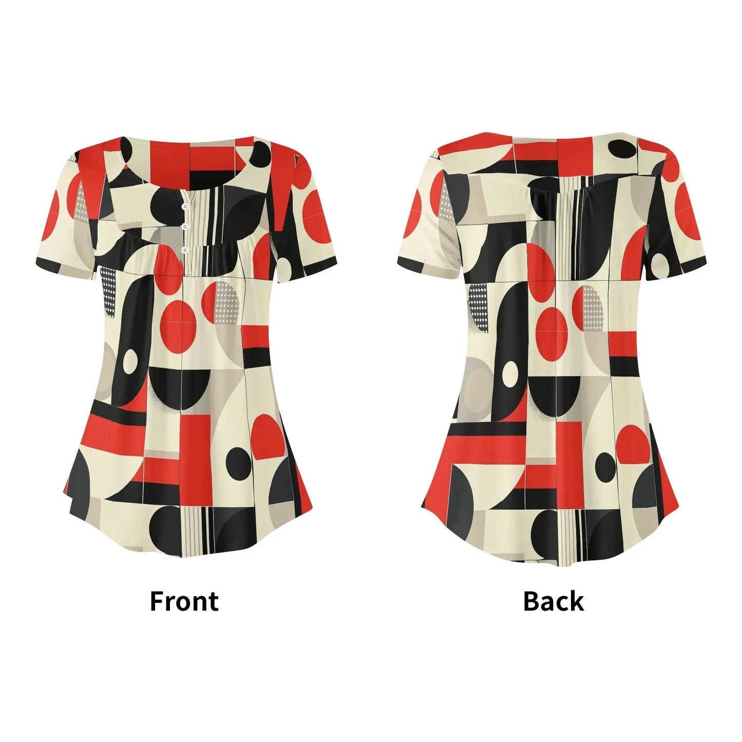 lockere-bluse-mit-u-ausschnitt-und-kurzen-armeln-fur-damen-geometry-v4-bluse-jlr-design-5 - JLR Design