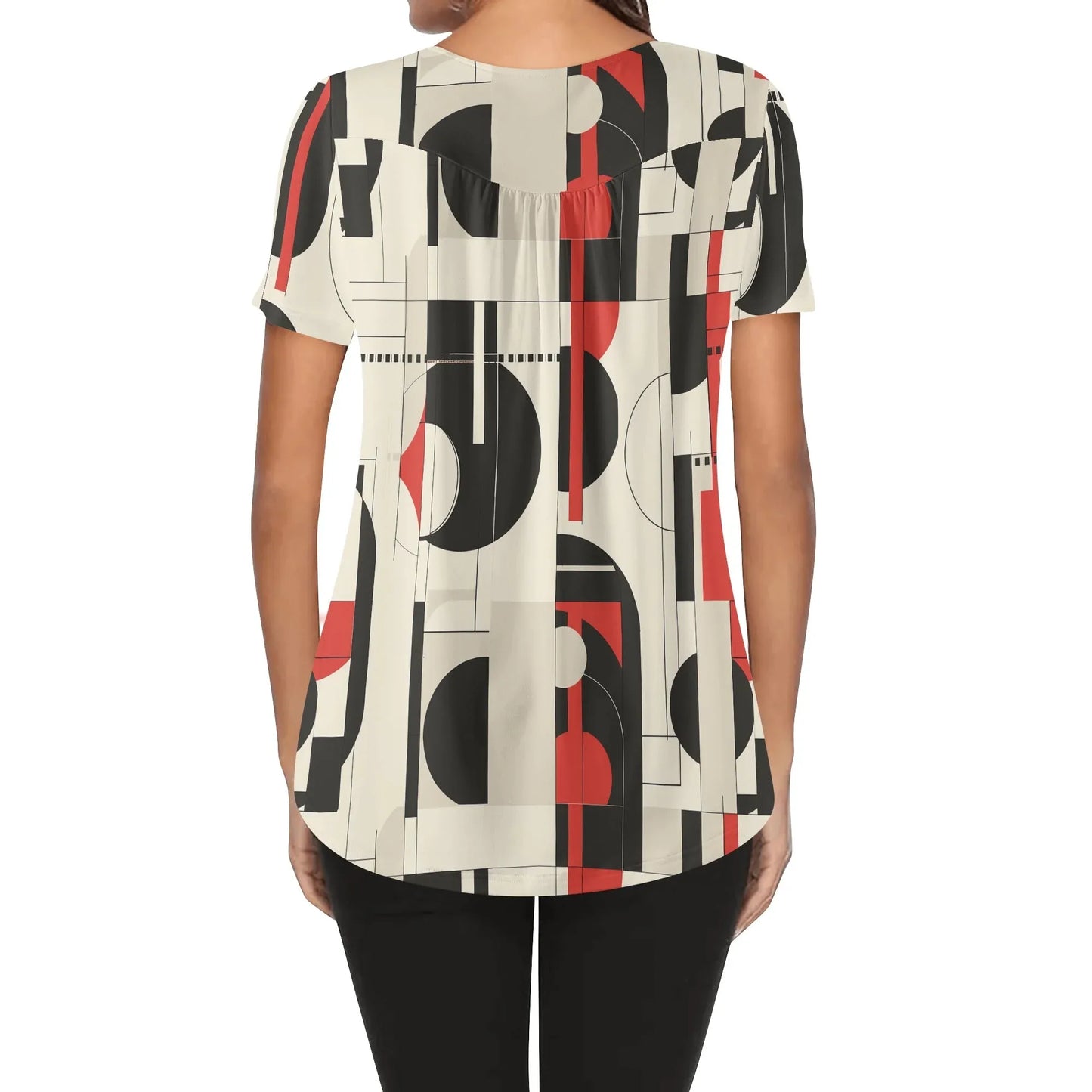 lockere-bluse-mit-u-ausschnitt-und-kurzen-armeln-fur-damen-geometry-v5-bluse-jlr-design-2 - JLR Design