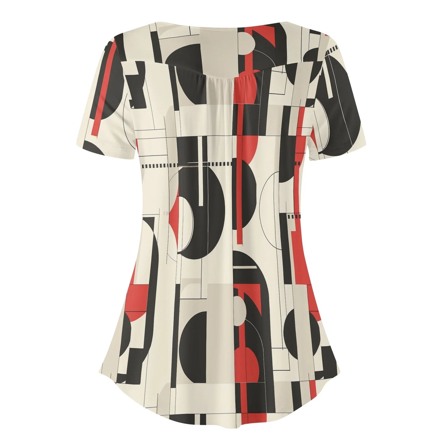 lockere-bluse-mit-u-ausschnitt-und-kurzen-armeln-fur-damen-geometry-v5-bluse-jlr-design-4 - JLR Design