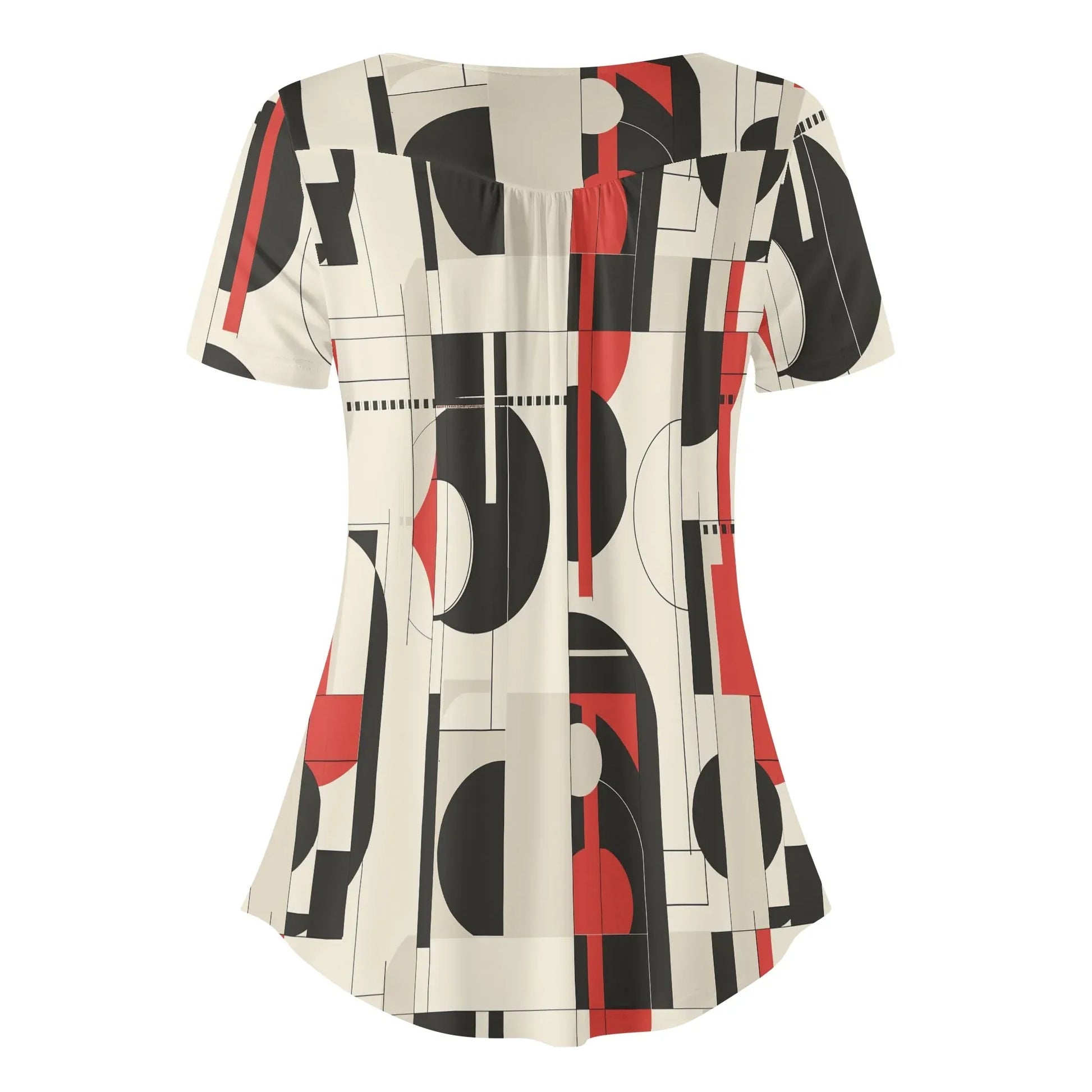 lockere-bluse-mit-u-ausschnitt-und-kurzen-armeln-fur-damen-geometry-v5-bluse-jlr-design-4 - JLR Design