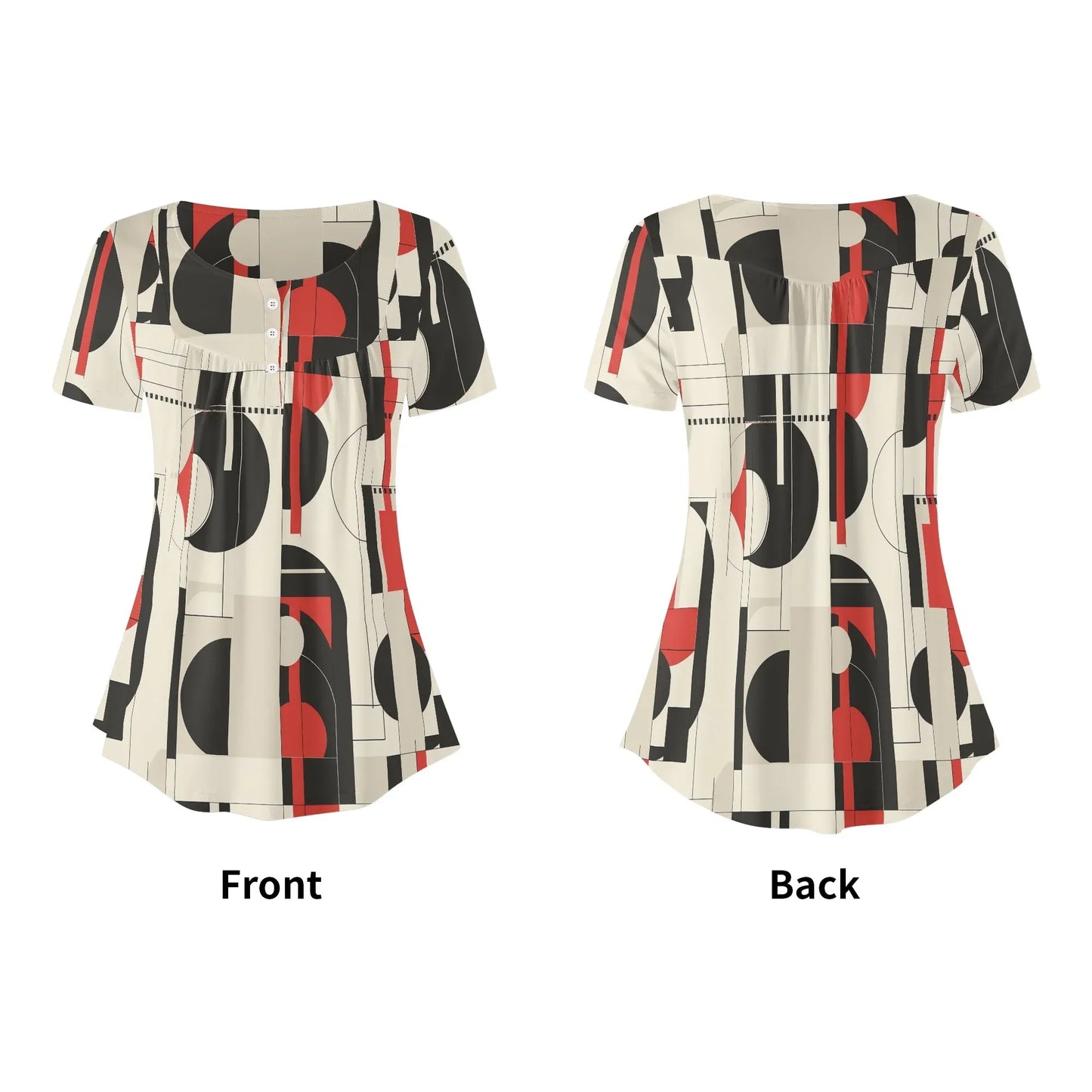 lockere-bluse-mit-u-ausschnitt-und-kurzen-armeln-fur-damen-geometry-v5-bluse-jlr-design-5 - JLR Design