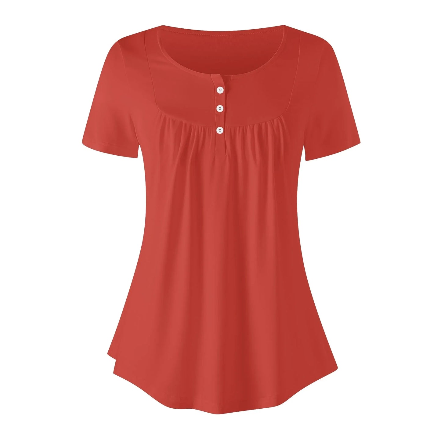 lockere-bluse-mit-u-ausschnitt-und-kurzen-armeln-fur-damen-harley-davidson-red-bluse-jlr-design-3 - JLR Design