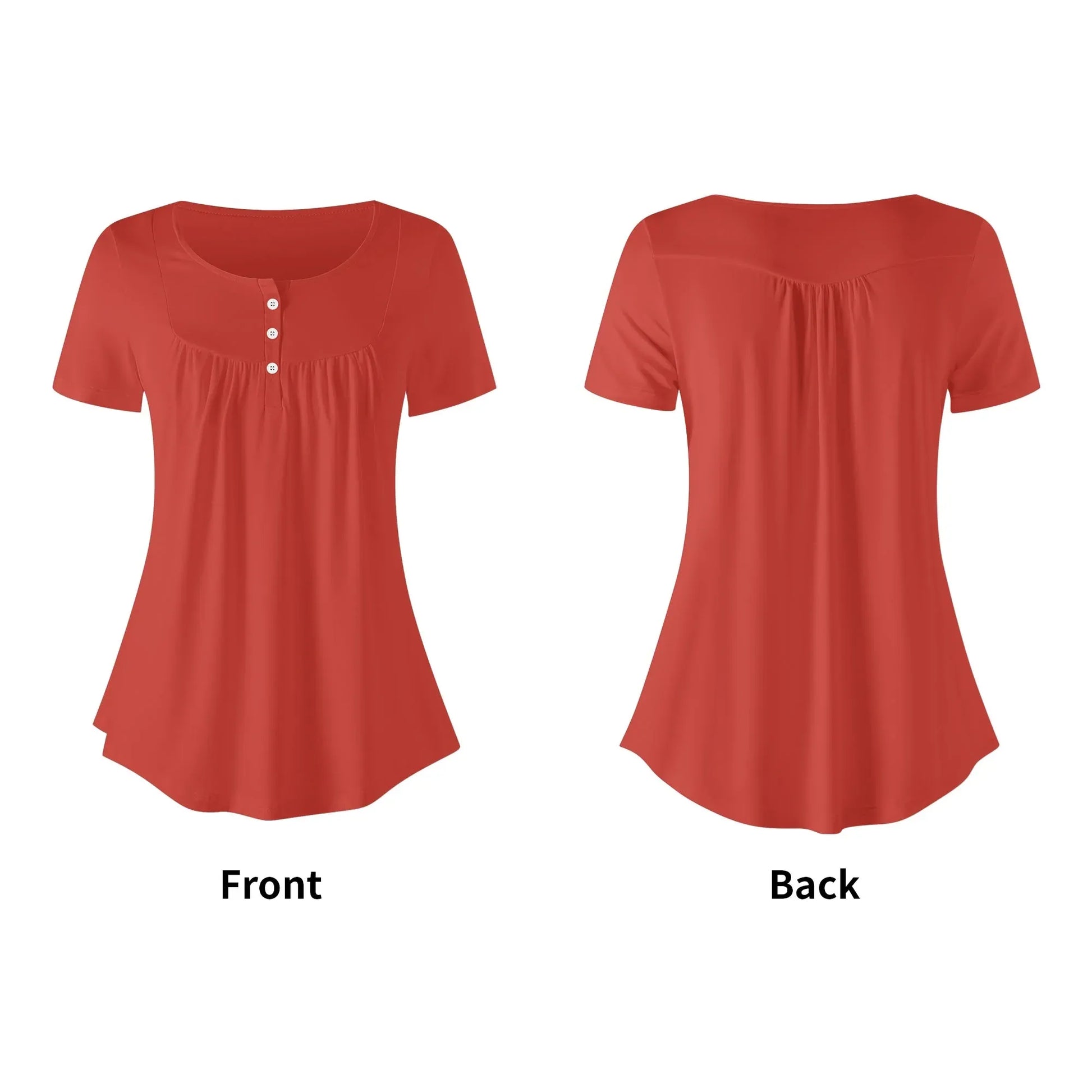 lockere-bluse-mit-u-ausschnitt-und-kurzen-armeln-fur-damen-harley-davidson-red-bluse-jlr-design-5 - JLR Design