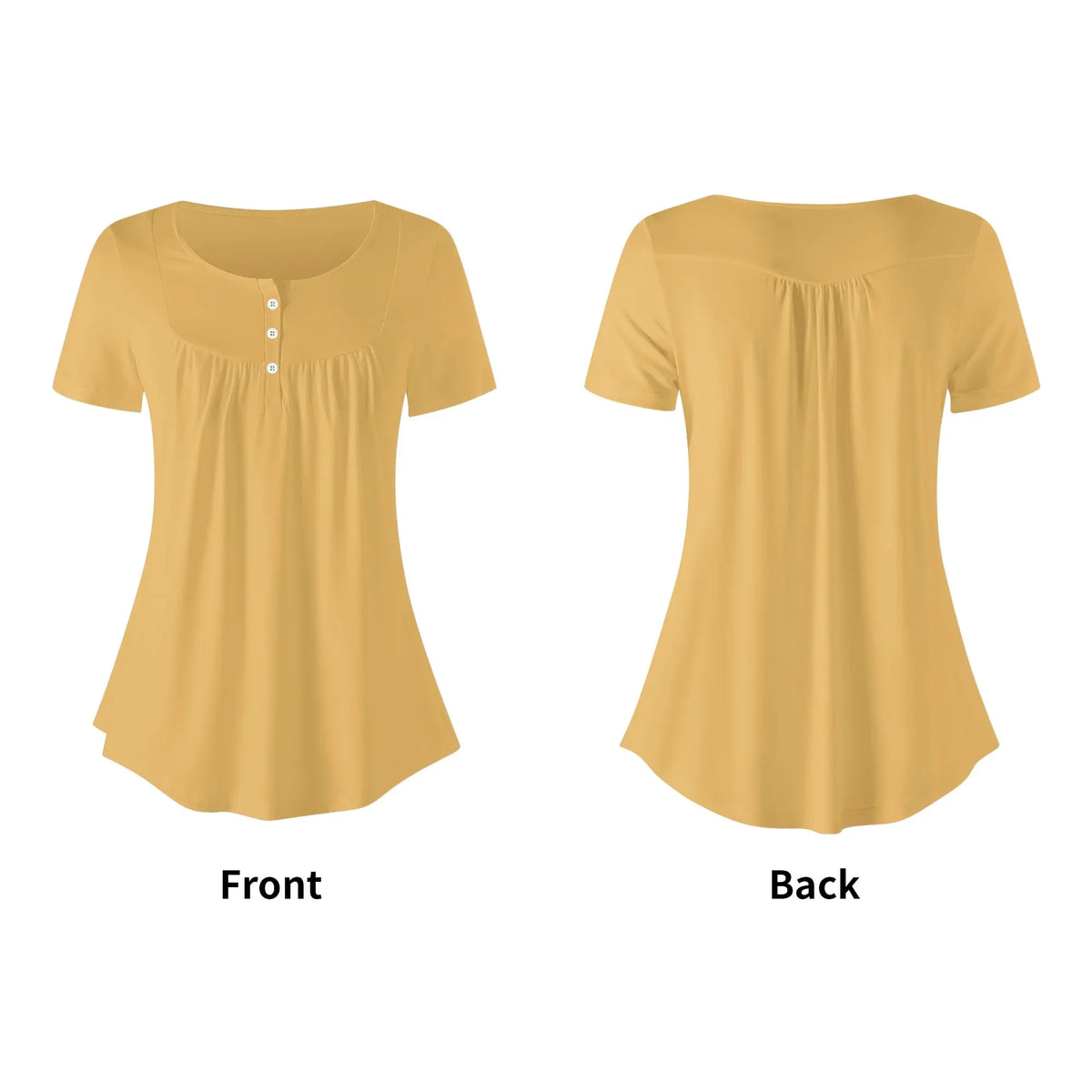 lockere-bluse-mit-u-ausschnitt-und-kurzen-armeln-fur-damen-harvest-gold-bluse-jlr-design-jlr-design-de-4 - JLR Design