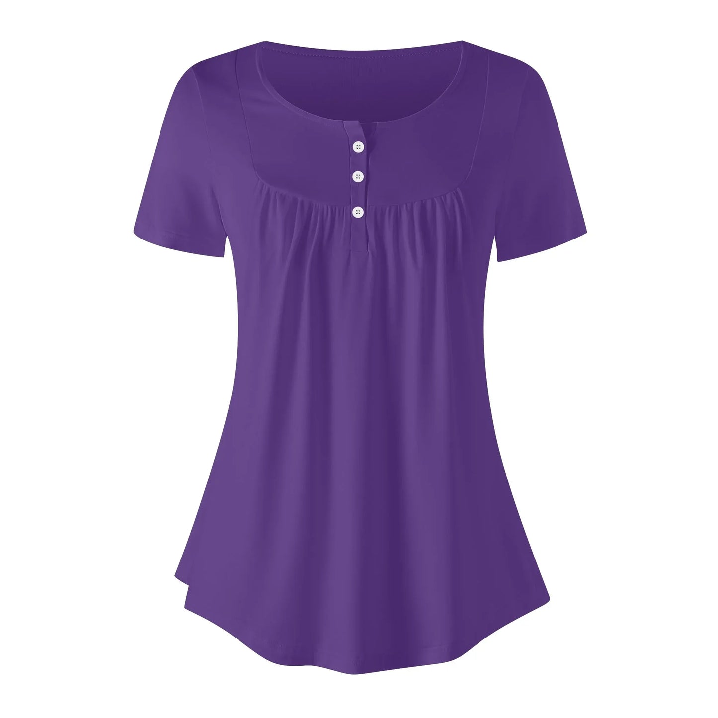 lockere-bluse-mit-u-ausschnitt-und-kurzen-armeln-fur-damen-indigo-bluse-jlr-design-3 - JLR Design