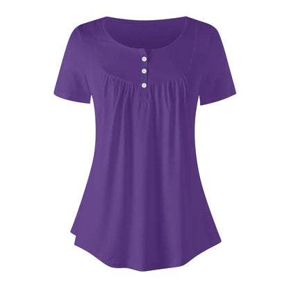 lockere-bluse-mit-u-ausschnitt-und-kurzen-armeln-fur-damen-indigo-bluse-jlr-design-3 - JLR Design