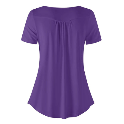 lockere-bluse-mit-u-ausschnitt-und-kurzen-armeln-fur-damen-indigo-bluse-jlr-design-4 - JLR Design