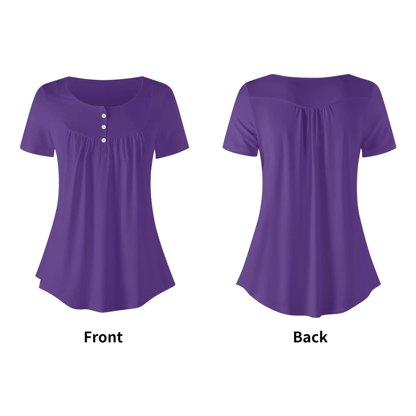 lockere-bluse-mit-u-ausschnitt-und-kurzen-armeln-fur-damen-indigo-bluse-jlr-design-5 - JLR Design