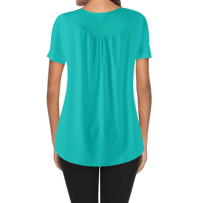 lockere-bluse-mit-u-ausschnitt-und-kurzen-armeln-fur-damen-iris-blue-bluse-jlr-design-2 - JLR Design