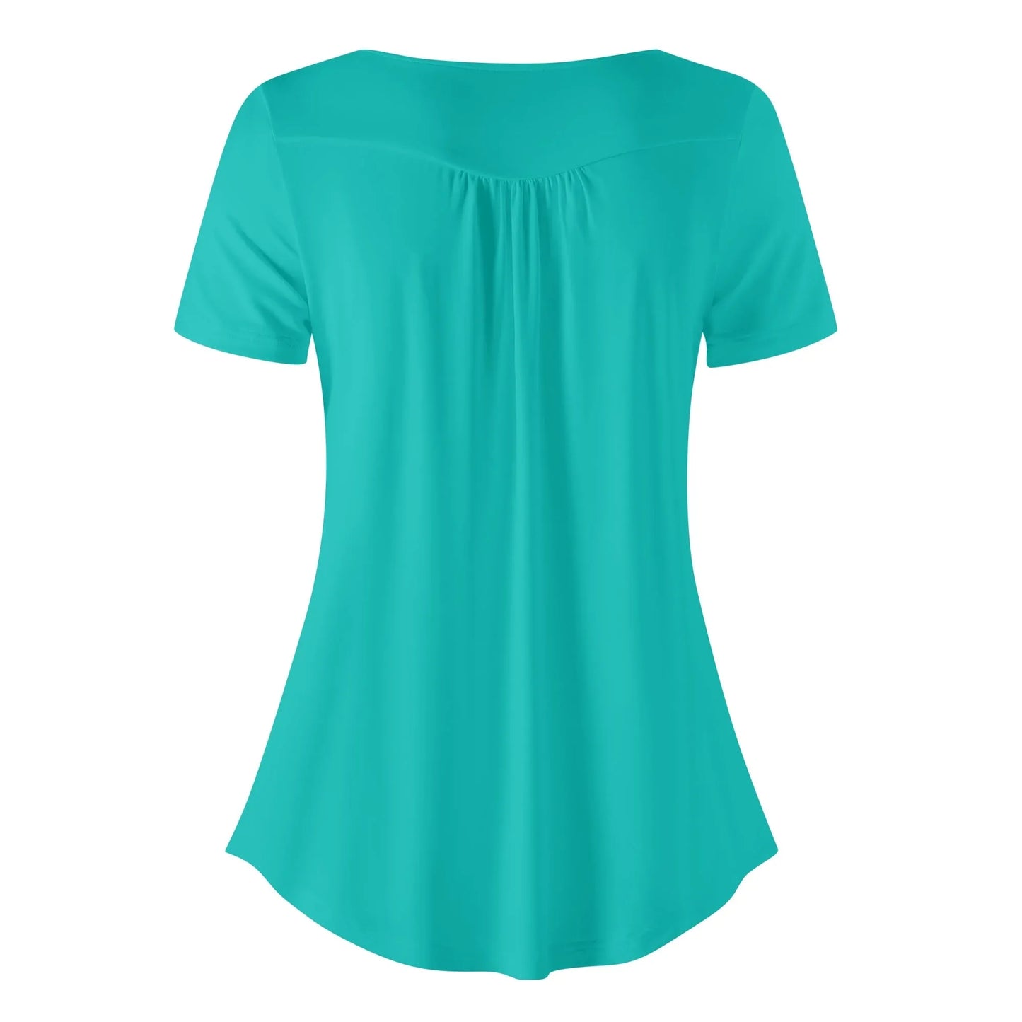 lockere-bluse-mit-u-ausschnitt-und-kurzen-armeln-fur-damen-iris-blue-bluse-jlr-design-4 - JLR Design
