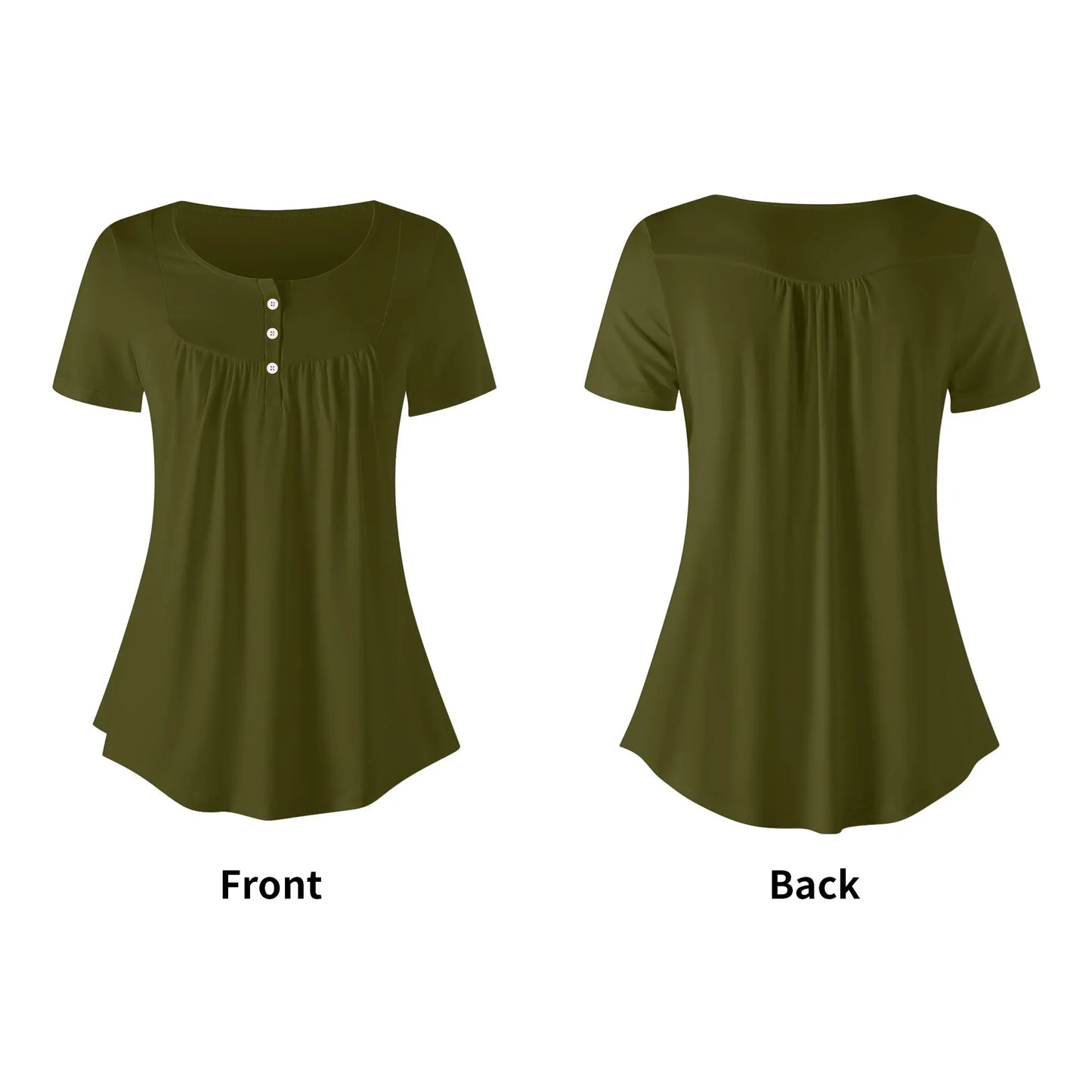 lockere-bluse-mit-u-ausschnitt-und-kurzen-armeln-fur-damen-karaka-bluse-jlr-design-5 - JLR Design