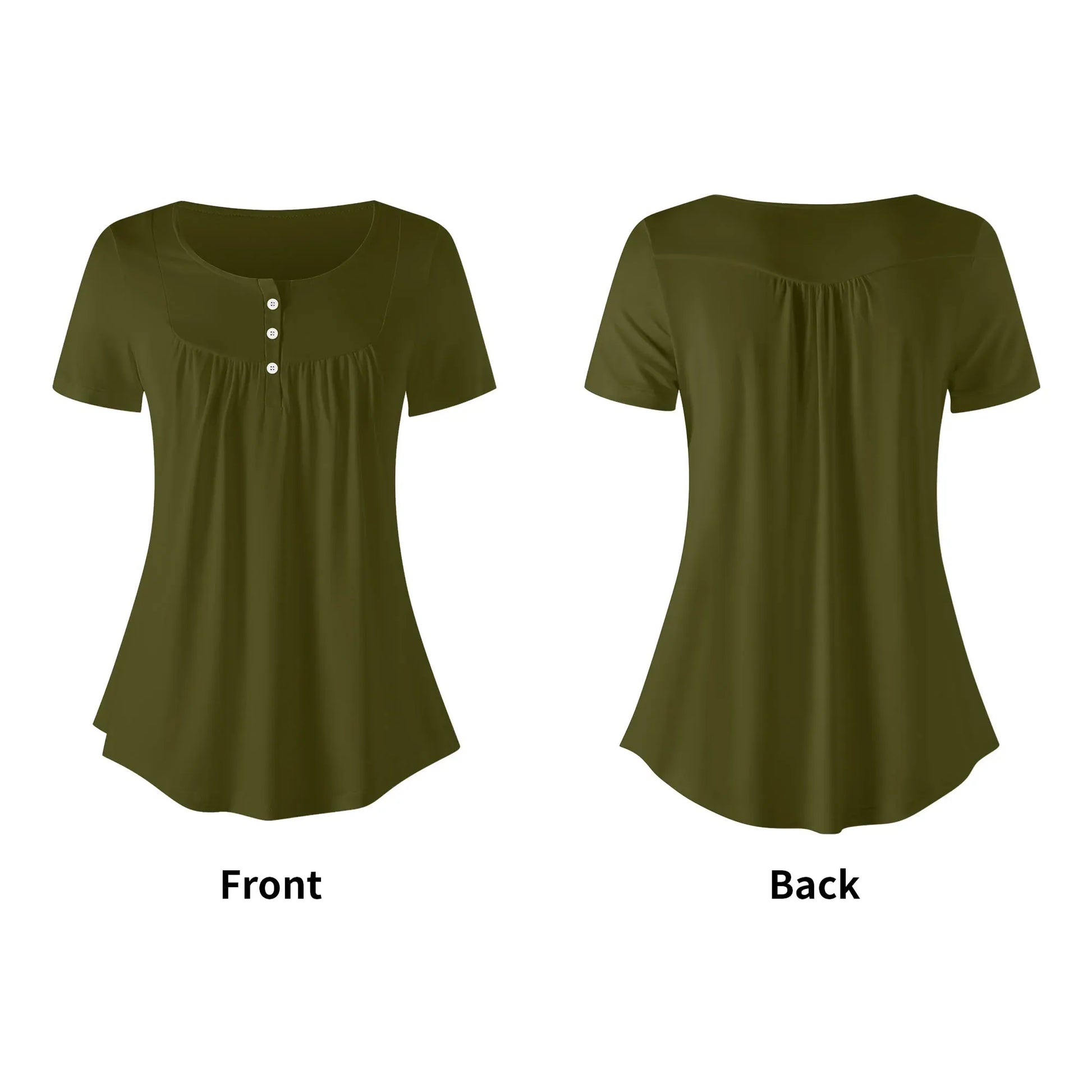 lockere-bluse-mit-u-ausschnitt-und-kurzen-armeln-fur-damen-karaka-bluse-jlr-design-5 - JLR Design