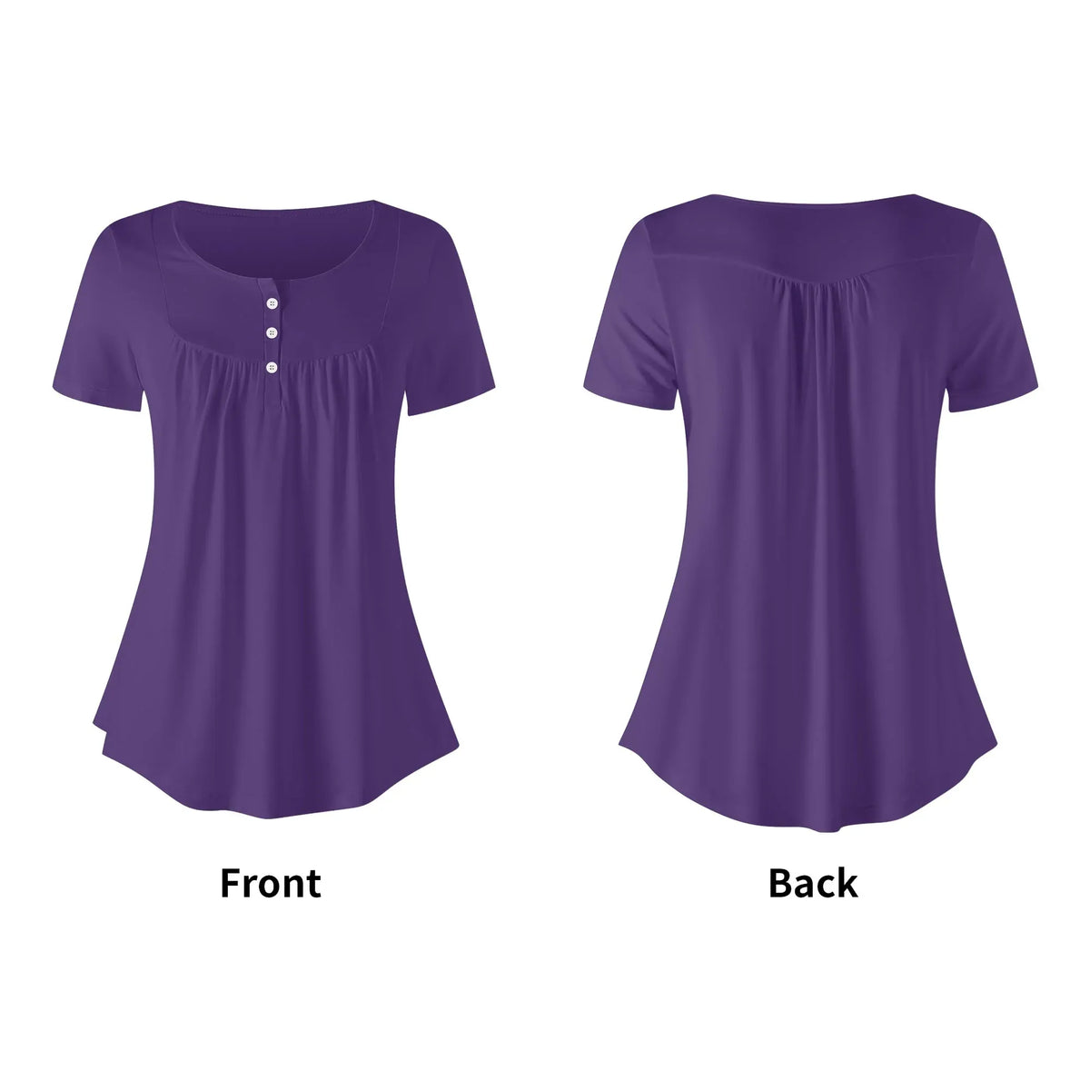 lockere-bluse-mit-u-ausschnitt-und-kurzen-armeln-fur-damen-lila-bluse-jlr-design-jlr-design-de-5 - JLR Design