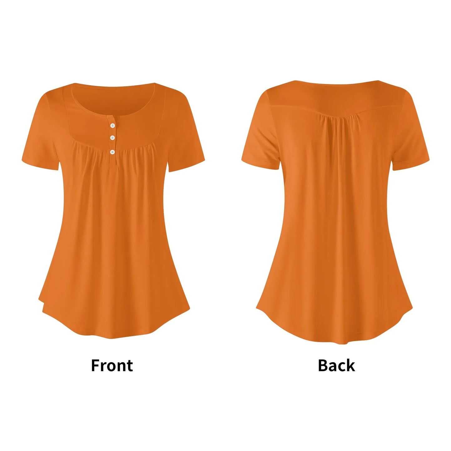 lockere-bluse-mit-u-ausschnitt-und-kurzen-armeln-fur-damen-mango-tango-bluse-jlr-design-5 - JLR Design