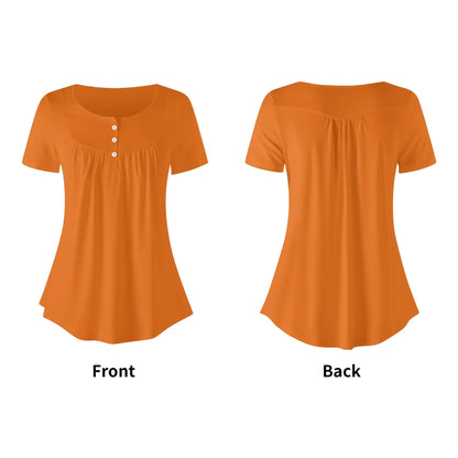 lockere-bluse-mit-u-ausschnitt-und-kurzen-armeln-fur-damen-mango-tango-bluse-jlr-design-5 - JLR Design