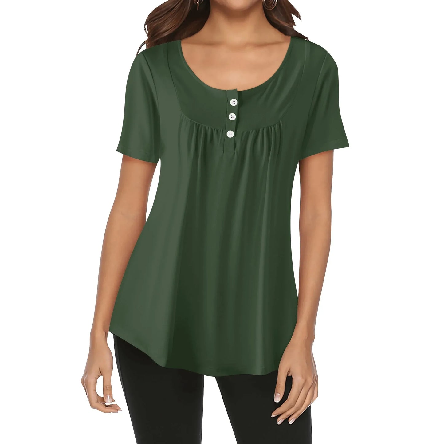 lockere-bluse-mit-u-ausschnitt-und-kurzen-armeln-fur-damen-myrte-bluse-jlr-design-1 - JLR Design