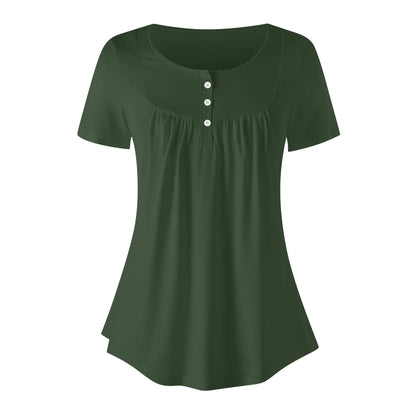 lockere-bluse-mit-u-ausschnitt-und-kurzen-armeln-fur-damen-myrte-bluse-jlr-design-3 - JLR Design