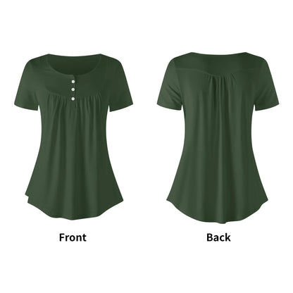 lockere-bluse-mit-u-ausschnitt-und-kurzen-armeln-fur-damen-myrte-bluse-jlr-design-5 - JLR Design