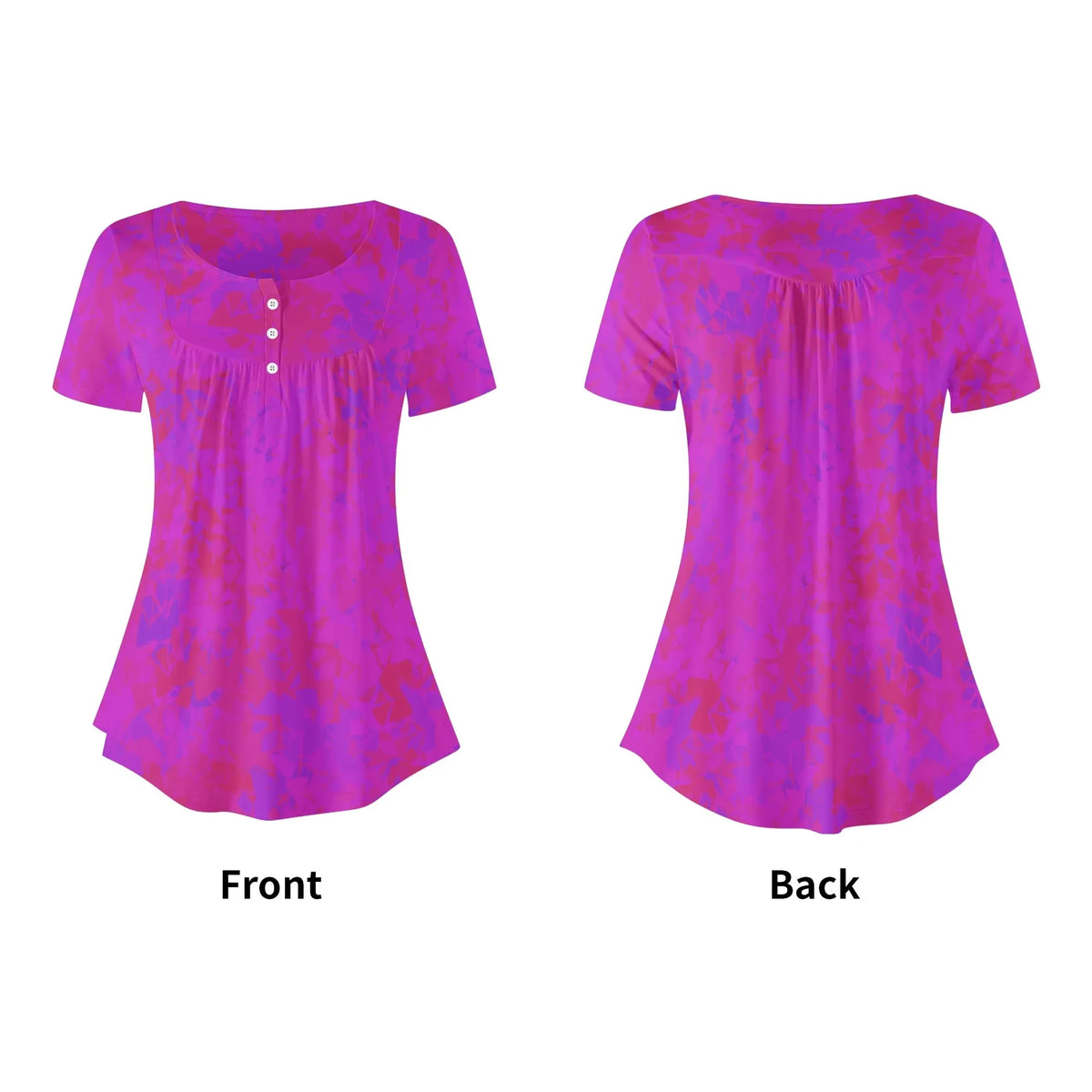 lockere-bluse-mit-u-ausschnitt-und-kurzen-armeln-fur-damen-pink-crystal-bluse-jlr-design-jlr-design-de-5 - JLR Design