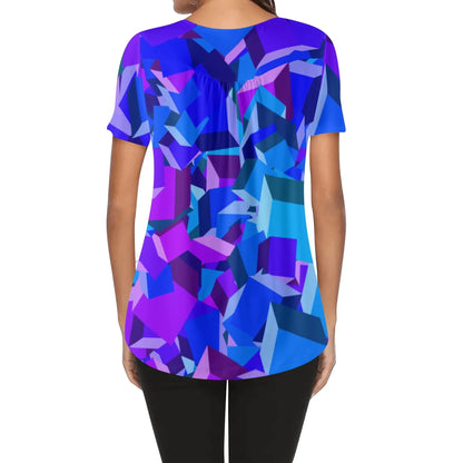 lockere-bluse-mit-u-ausschnitt-und-kurzen-armeln-fur-damen-purple-cube-bluse-jlr-design-2 - JLR Design