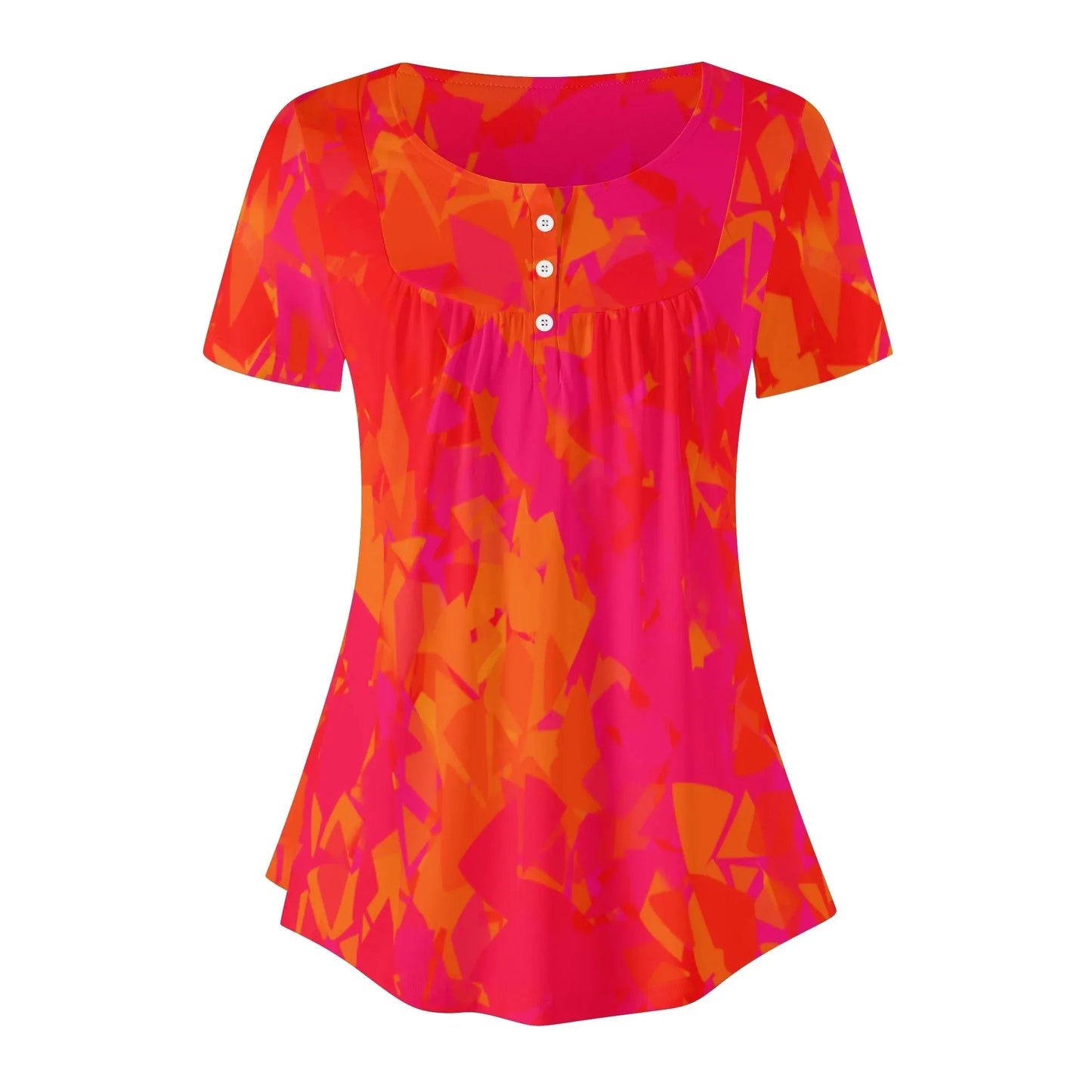 lockere-bluse-mit-u-ausschnitt-und-kurzen-armeln-fur-damen-red-crystal-bluse-jlr-design-3 - JLR Design