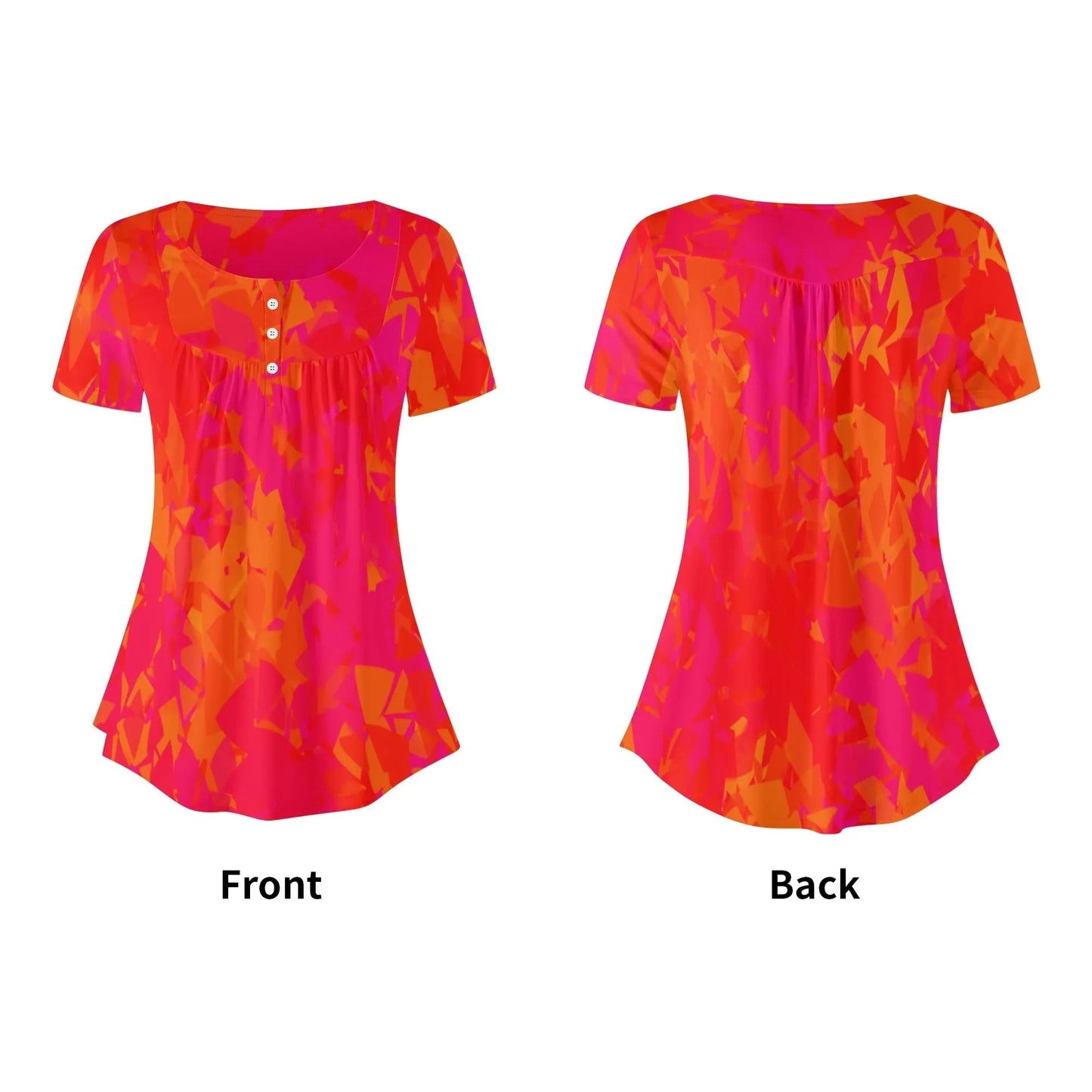 lockere-bluse-mit-u-ausschnitt-und-kurzen-armeln-fur-damen-red-crystal-bluse-jlr-design-5 - JLR Design