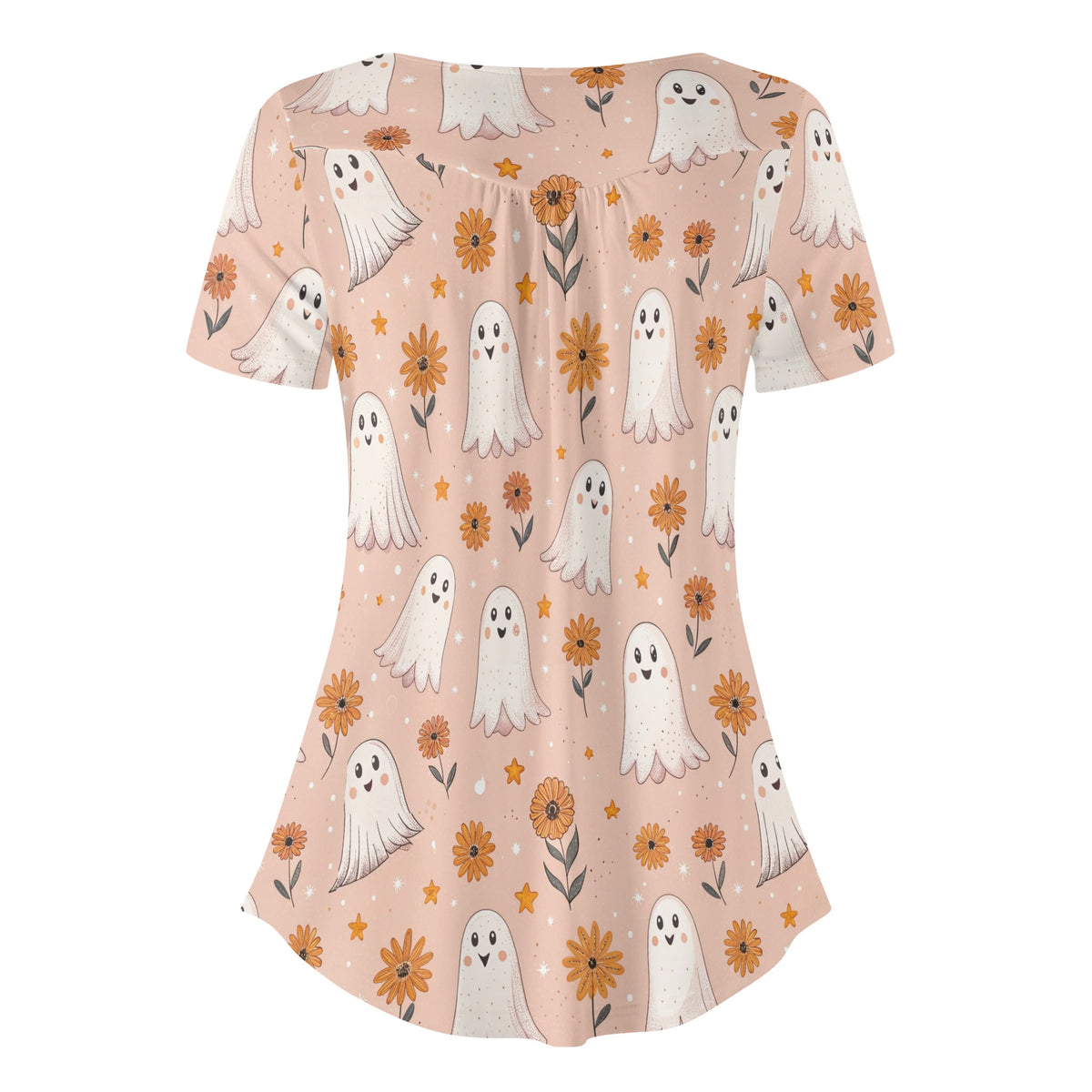 lockere-bluse-mit-u-ausschnitt-und-kurzen-armeln-fur-damen-retro-halloween-v9-bluse-jlr-design-jlr-design-de-4 - JLR Design